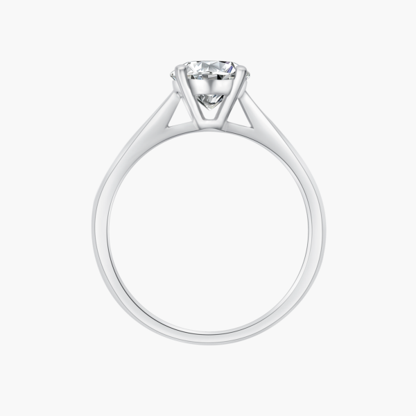 Classic Four Prong Solitaire Ring in 14K White Gold