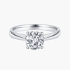 Classic Four Prong Solitaire Ring in 14K White Gold