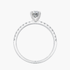 11671560 产品图 侧 Pavé Oval Diamond Ring with 14k White Gold