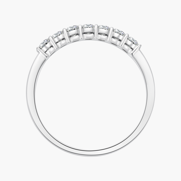 18568549 产品图 侧 Seven Stone Round Diamond Ring In 14K White Gold