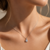 Four Prong Solitaire Pendant In 14K White Gold