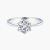 Classic Six Prong Solitaire Ring in 14K White Gold