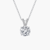 Four Prong Solitaire Pendant In 14K White Gold