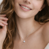 Four Prong Solitaire Pendant in 14k White Gold
