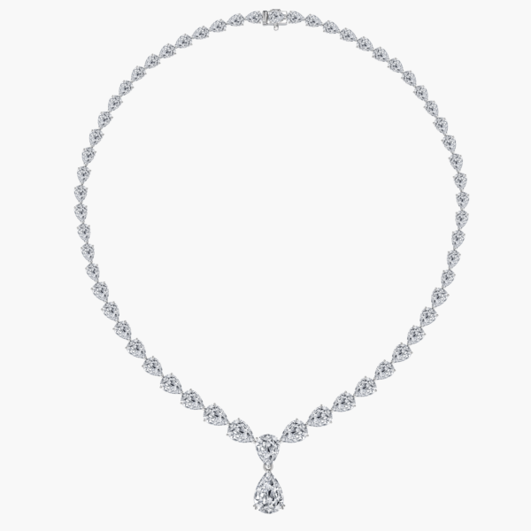 奢华项链1 Eternity Necklace in 14k White Gold