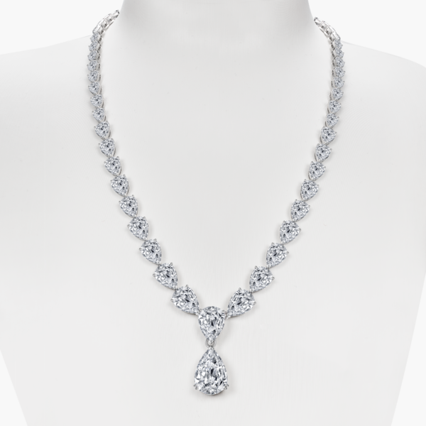 奢华项链2 Eternity Necklace in 14k White Gold
