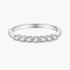 直排钻18568549 Seven Stone Round Diamond Ring In 14K White Gold